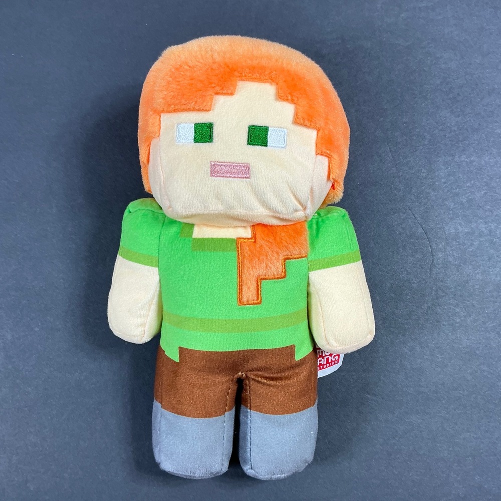 Minecraft Alex Plush Mattel 2023 HBN39 HLN12 Stuffed Toy Orange Hair Green Tunic